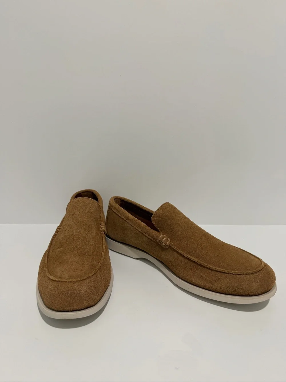 NEW Mens J. Crew Factory Tan Suede Venetian Loafers size 8.5 CS628 $220